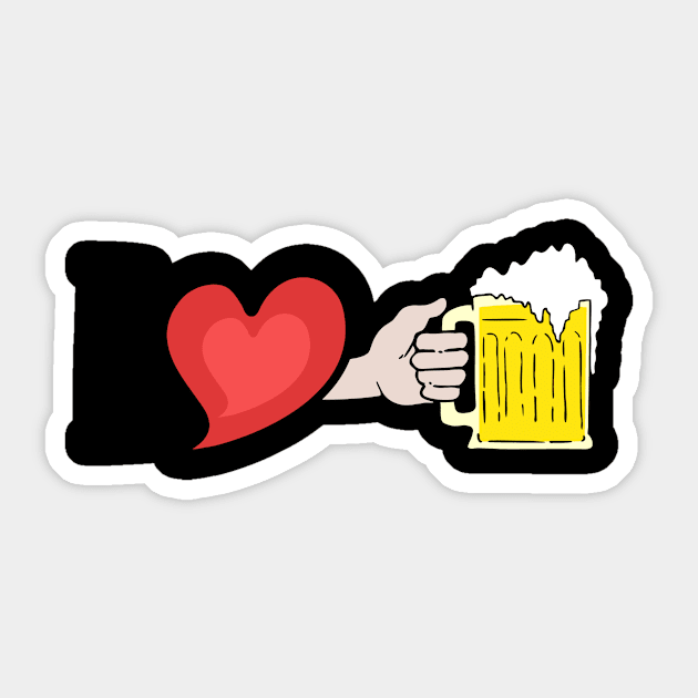 I love beer Sticker by PartumConsilio